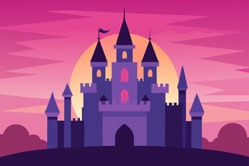 Fototapeta premium Cactus Desert Sunset Silhouetted Scene