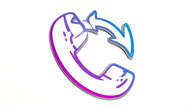 3D phone icon with rotating arrows