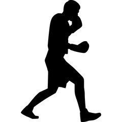 Boxing Player Silhouette