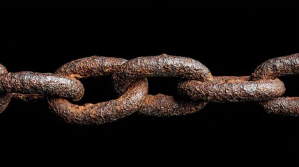 The close-up of the rusty and broken chains, symbolizing desolation and the disconnect from social media, represents a space for sharing experiences through pictures or messages.
