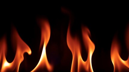 yellowy fire flames on a black background.