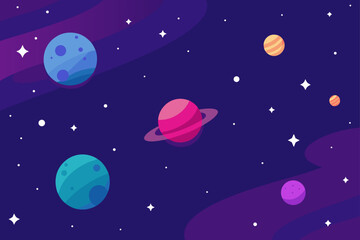 Galaxy Background with Stars Nebula and Deep Space