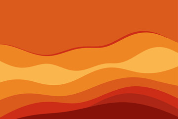 Layered Warm Tone Background with Paper Cut Style