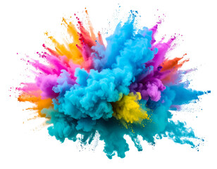 Colorful Smoke Bomb Explosion from Ground 