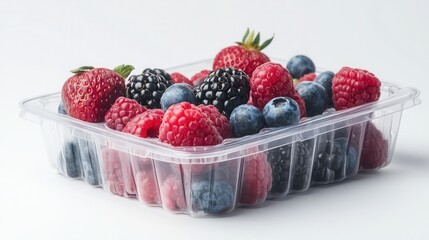 Clear plastic clamshell container mockup