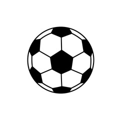 Fototapeta premium Classic Soccer Ball Icon: Black and White Illustration