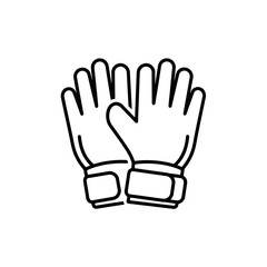 Obraz premium Protective Gloves Outline Icon for Industrial Safety