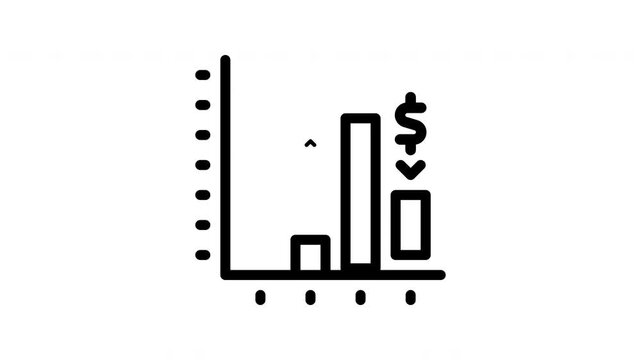 market fluctuation minimalist stroke animation