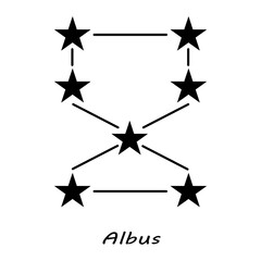 ジオマンシー　シンボル　白　Albus