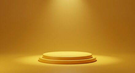 Golden Platform Minimalist Stage Mockup
