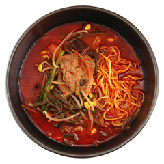 Spicy Korean Yukgaejang Ramen with Beef and Vegetables