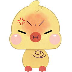 little duck in a bad mood