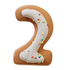 3D Font.Biscuit Donut Font Concept. Isometric Alphabet. Numbers And Letters. 3d rendering isolated...