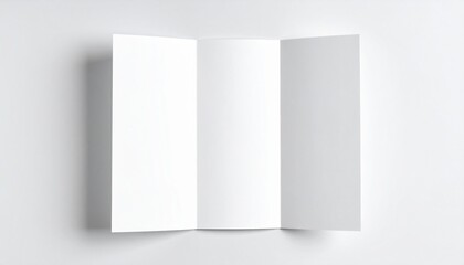 Minimalist tri fold brochure mockup on a clean white background for design