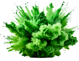  Green Smoke Bomb with Motion Blur