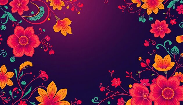 Elegant paisley and floral design, perfect for a vibrant Sangeet celebration, vibrant, event