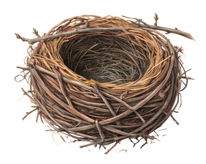 rustic birds nest with twigs