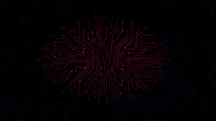 Circuit Board Sphere 8K Background, Digital Network Core 8K Background, Futuristic Tech Pattern 8K Background