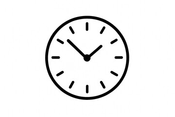 wall clock isolated on white