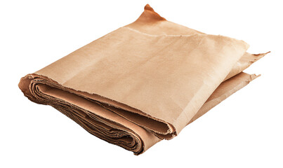 A bundle of papers Brown Cardboard paper piece, isolated on a white background png