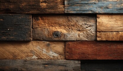 Fototapeta premium Rustic Wood Texture Background with Weathered Planks