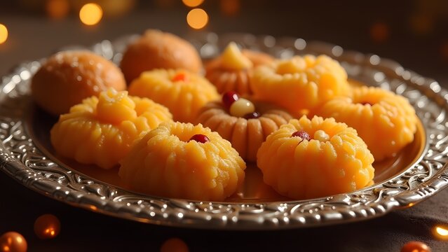 traditional indian sweet platter