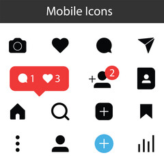 Web and App Outline Icon Set &ndash; Vector Format