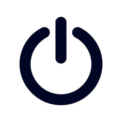 Simple Power Button Icon Design for Technology and User Interface Applications Power Symbol with Clean and Modern Aesthetic