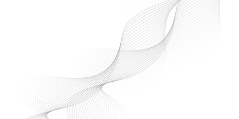 Monochromatic Vector Illustration Highlighting Gracefully Flowing Grey Wave Patterns Enhanced by a Subtle Particle Texture, Perfect for Technology, Science, or Corporate Themes