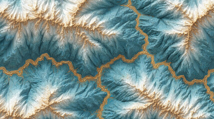 A bright white, gold, and silver-toned GIS mapping concept showcasing layered geographic information. Vibrant geodata highlights intricate topographical features, ideal for spatial analysis and geospa