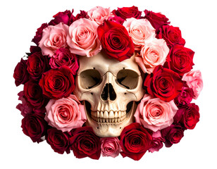 Floral Skull Composition &ndash; Dark Romantic Art 