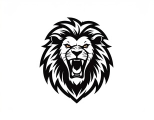 Obraz premium lion head vector simple logo