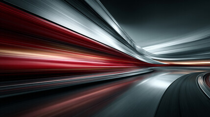 Abstract digital image with glowing red arrows and light streaks on a sleek dark background. Symbolizes speed, motion, data flow, and futuristic technology. Bold, fast-paced, and high-tech vibe.

