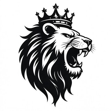 lion head vector macot logo