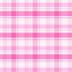 Pink plaid pattern with twill weave .Tartan check seamless pattern.Vector illustration geometric background for fabric and prints.