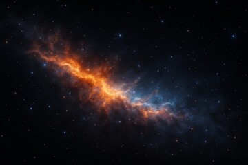 Glowing Galactic Nebula with Vibrant Colors and Stars in the Background