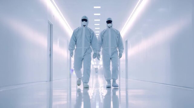 High-Tech Laboratory with Safety Protocols