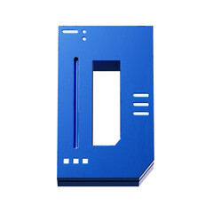 futuristic style font concept. Numbers And Letters. 3d rendering isolated on black background