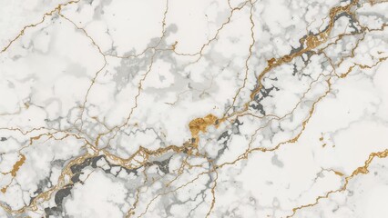 Gilded Veins Luxurious White Marble Texture with Golden Inlays Modern Elegant Design Aesthetic Pattern Fine Art Surface