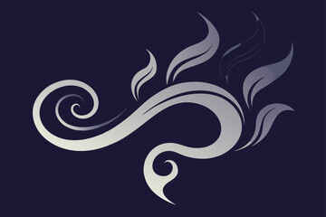 Swirling Organic Smoke Patterns Shaped Like Vines