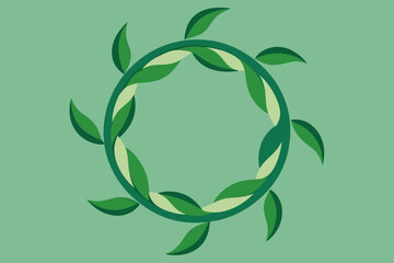 Wrapped Vines Forming Circular Organic Pattern Motif Art