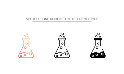 Flask icon design with white background stock illustration