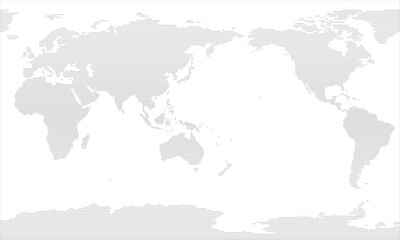 World vector map in line-filled style with bounding box (APAC view, Compact Miller projection, PPT-compatible & fully editable) © Terry