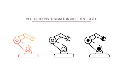 Robot Arm icon design with white background stock illustration