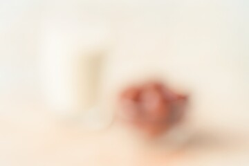 Bowl of Dates with Glass of Milk