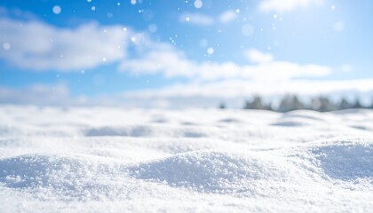 winter landscape with snow