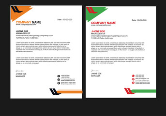 Professional Corporate Letterhead Design Template.Modern Creative & Clean business style letterhead bundle of your corporate project design.set to print with vector & illustration. corporate letterhe
