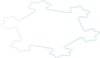 Futuristic Curved Line Icon Set – Electric Blue Gradient Stroke Outlines for Modern UI, Tech Branding, and Minimal Web Interfaces