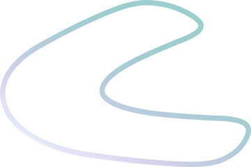 Futuristic Curved Line Icon Set – Electric Blue Gradient Stroke Outlines for Modern UI, Tech Branding, and Minimal Web Interfaces