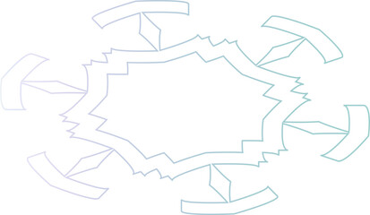 Futuristic Curved Line Icon Set – Electric Blue Gradient Stroke Outlines for Modern UI, Tech Branding, and Minimal Web Interfaces